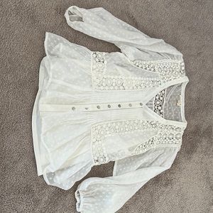 Anthropologie white blouse